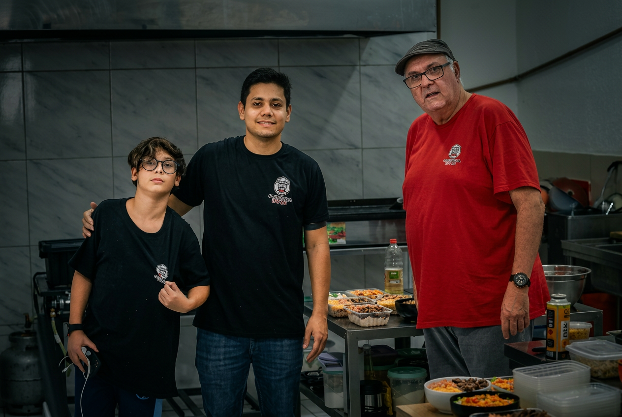Os sócios da Cozinha do Zé na cozinha